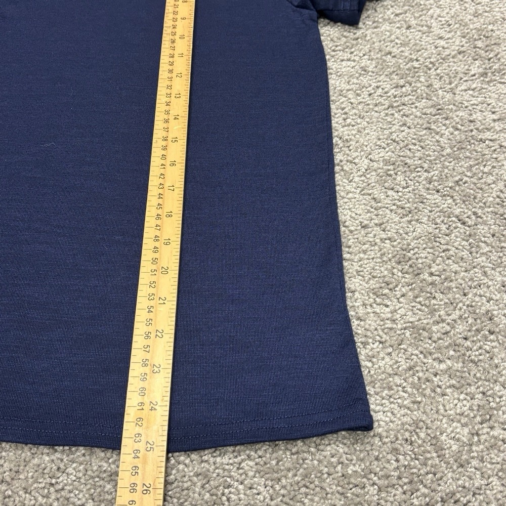 Fabletics Shirt Mens Size XS Performance Workout Gym Polyester Blend Deep Navy - Picture 6 of 6